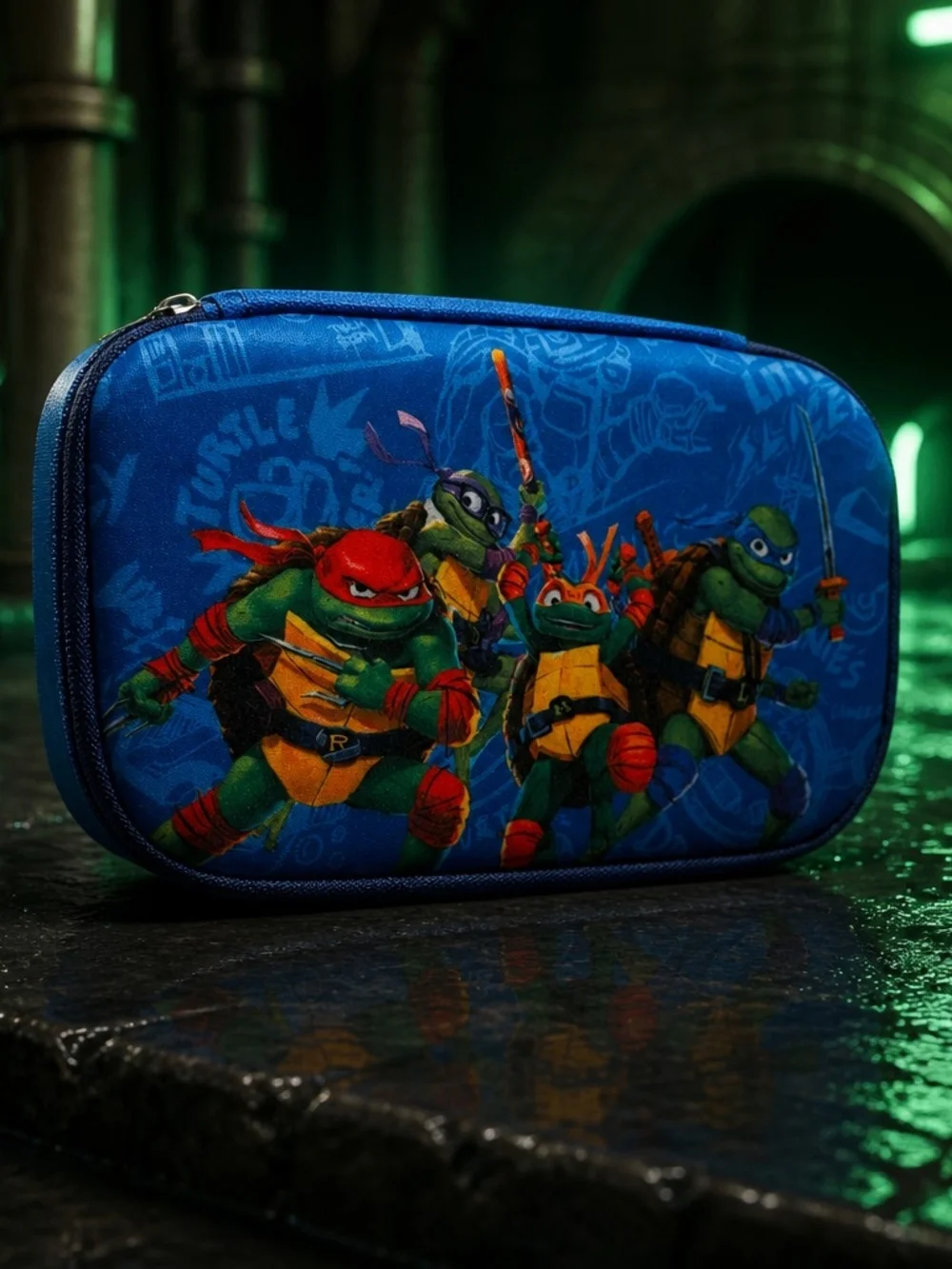 Teenage Mutant Ninja Turtles Blue Single Zip Rectangular Canvas Pencil Case